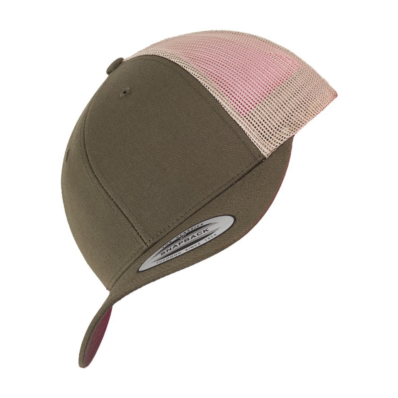 Flexfit Retro Trucker 2-Tone Kappe in mossgreen/khaki