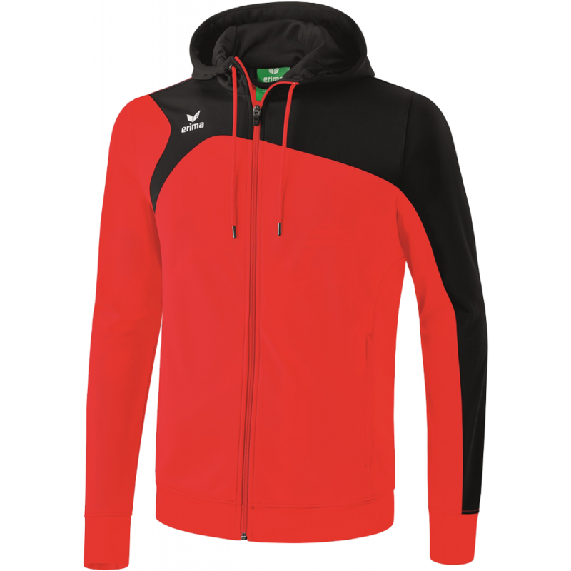 Erima Club 1900 2.0 Trainingsjacke mit Kaputze in schwarz/orange