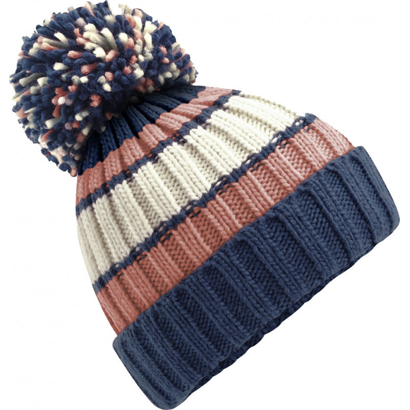 Beechfield Hygge Striped Beanie Mütze Kopfbedeckung