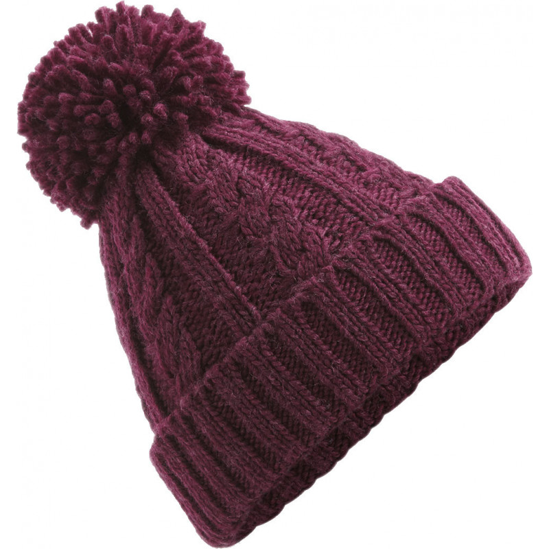 Beechfield Cable Knit Melange Beanie Mütze Kopfbedeckung