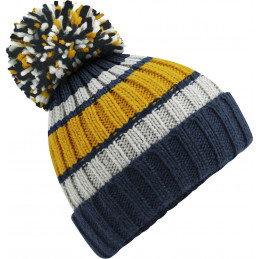 Beechfield Hygge Striped Beanie Mütze Kopfbedeckung