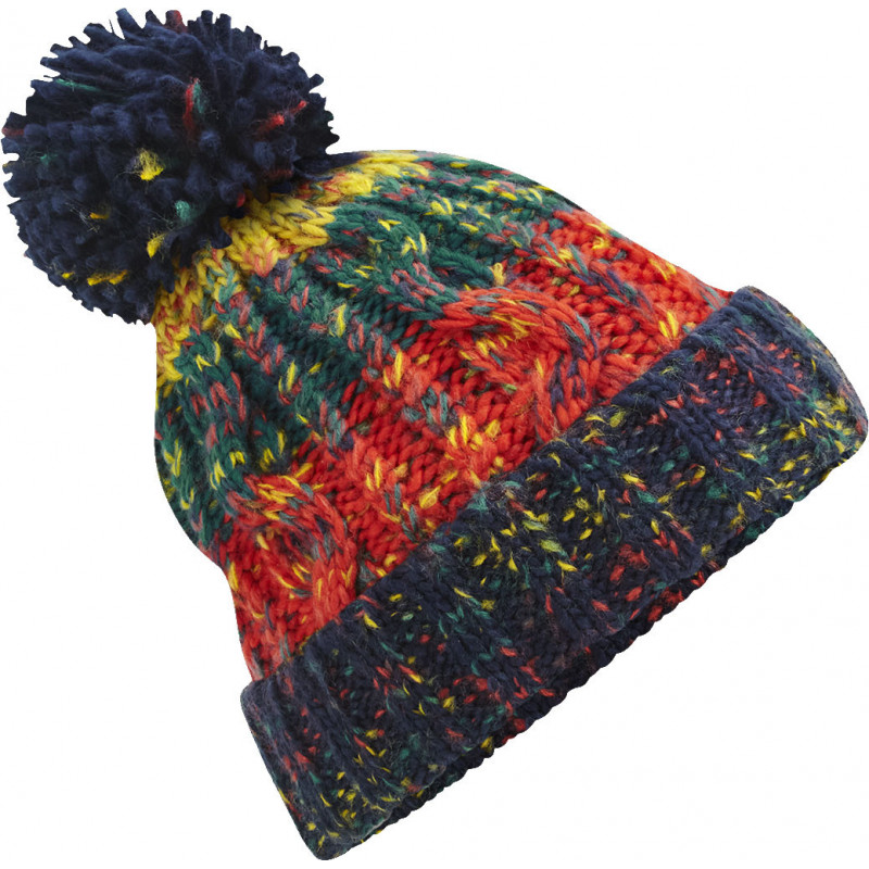 Beechfield Corkscrew Pom Pom Beanie Mütze Kopfbedeckung