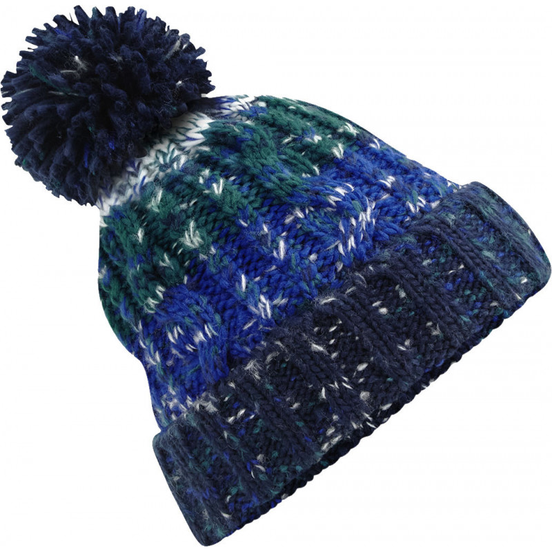 Beechfield Corkscrew Pom Pom Beanie Mütze Kopfbedeckung