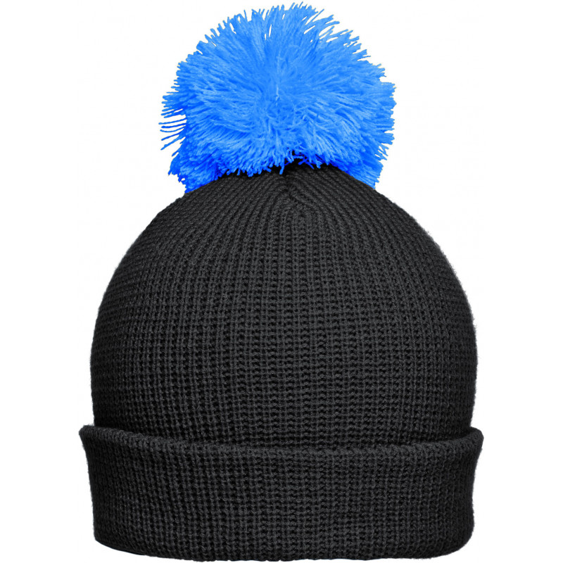 Myrtle Beach Pompon Hat With Brim Beanie Strickmütze Wintermütze Kopfbedeckung