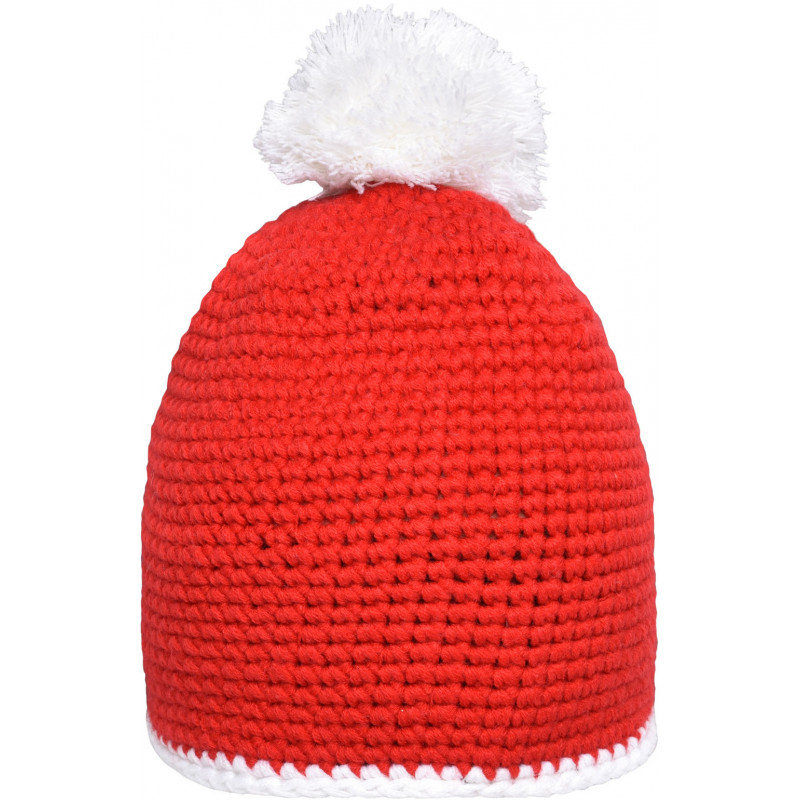 Myrtle Beach Pompon Hat With Contrast Stripe Beanie Strickmütze Wintermütze Kopfbedeckung