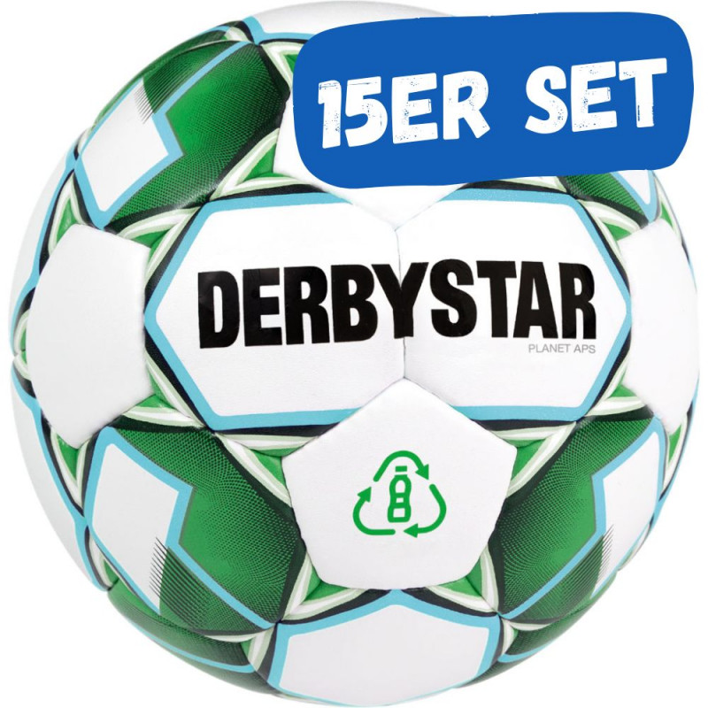 Derbystar Planet APS Wettspielball Fussball Handgenäht 15er Set