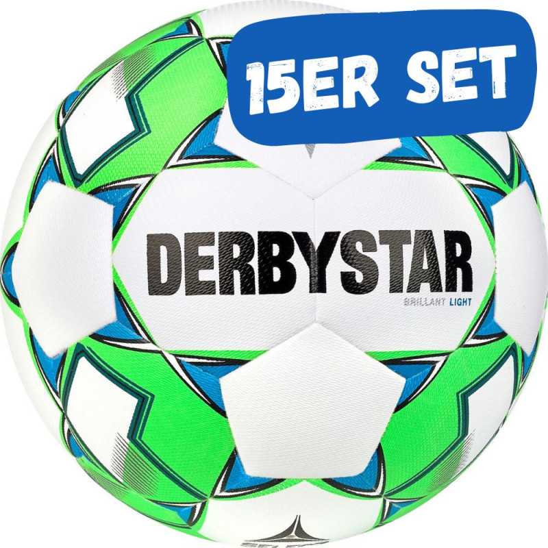 Derbystar BRILLANT LIGHT DB Jugend-Trainingsfussball 15er Set