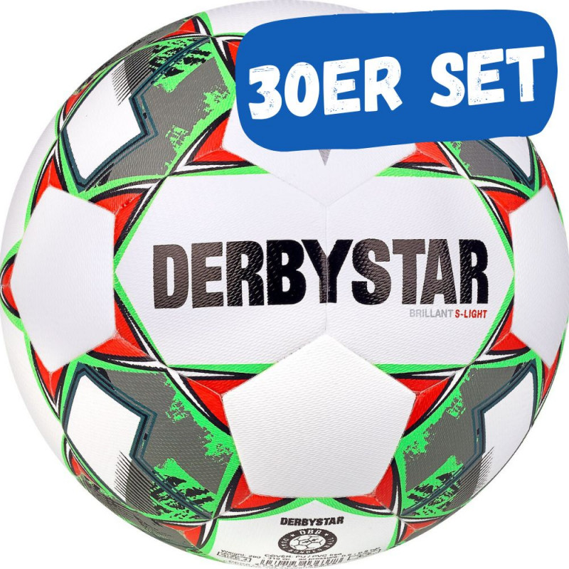 Derbystar BRILLANT S-LIGHT DB Jugend-Trainingsfussball 30er Set