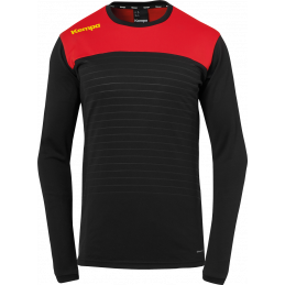 Kempa Emotion 2.0 junior Langarmshirt in schwarz/rot/gelb