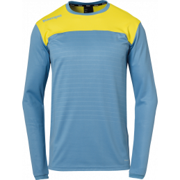 Kempa Emotion 2.0 junior Langarmshirt in dove blau/limonengelb