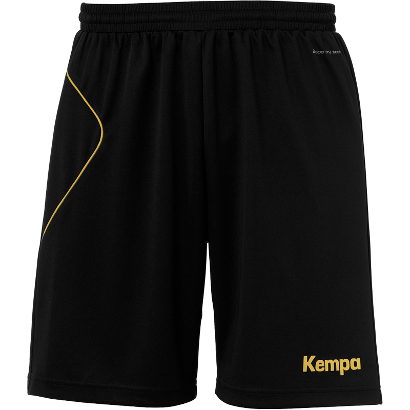 Kempa Curve Junior Shorts in schwarz/gold