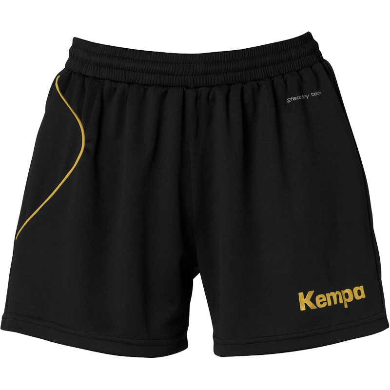 Kempa Curve Damen Shorts in deep blau/ fluo gelb