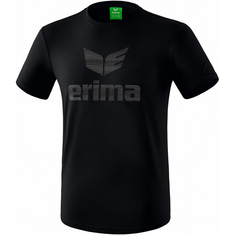Erima Essential T-Shirt in hellgrau melange/schwarz