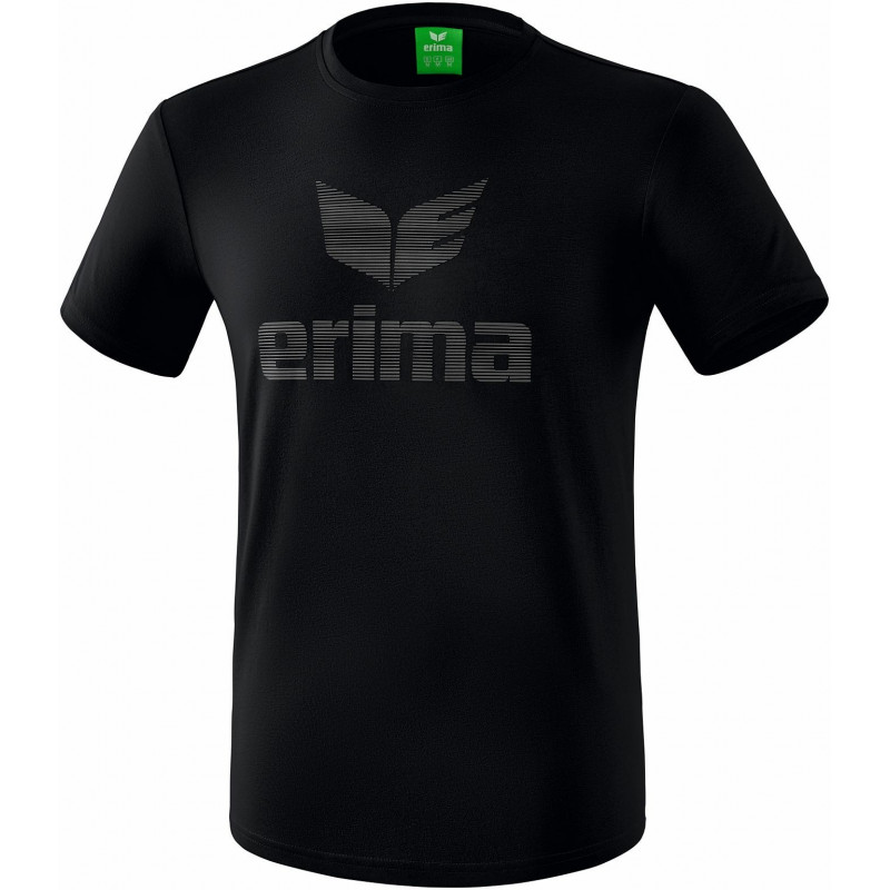 Erima Essential T-Shirt Junior in hellgrau melange/twist of lime