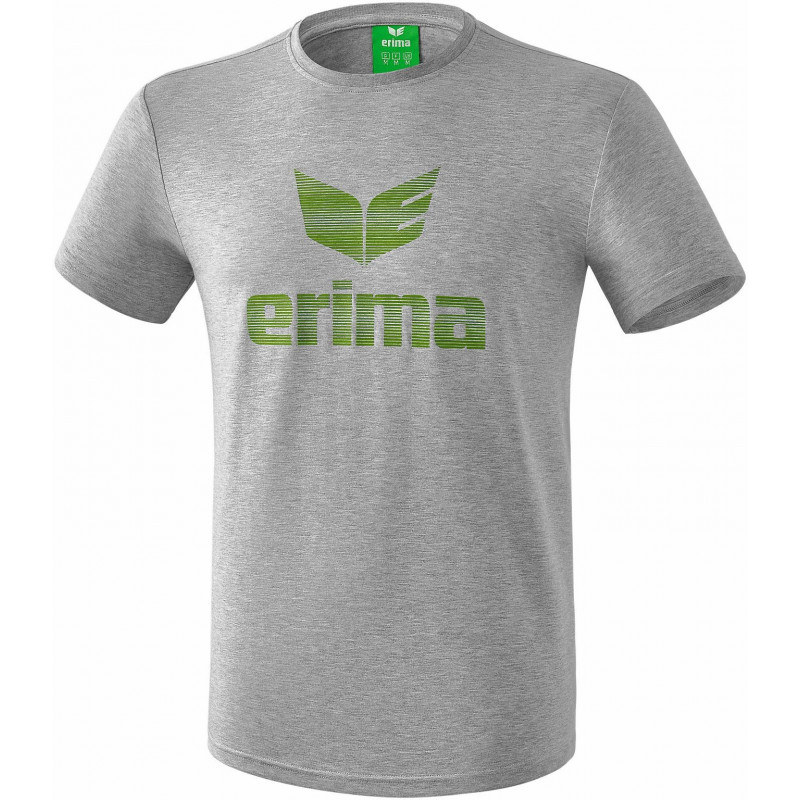 Erima Essential T-Shirt Junior in hellgrau melange/schwarz