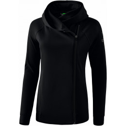 Erima Essential Damen Kapuzensweatjacke in schwarz/grau