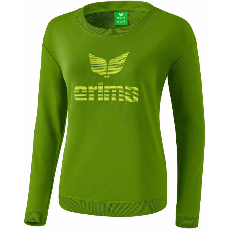 Erima Essential Damen Sweatshirt in hellgrau melange/schwarz