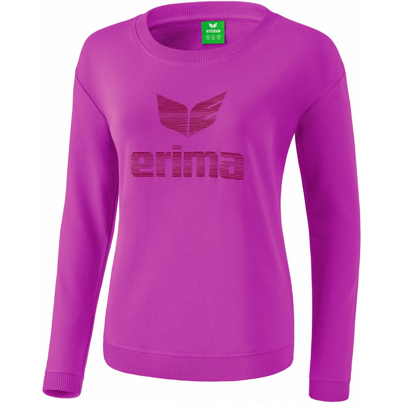 Erima Essential Damen Sweatshirt in hellgrau melange/schwarz