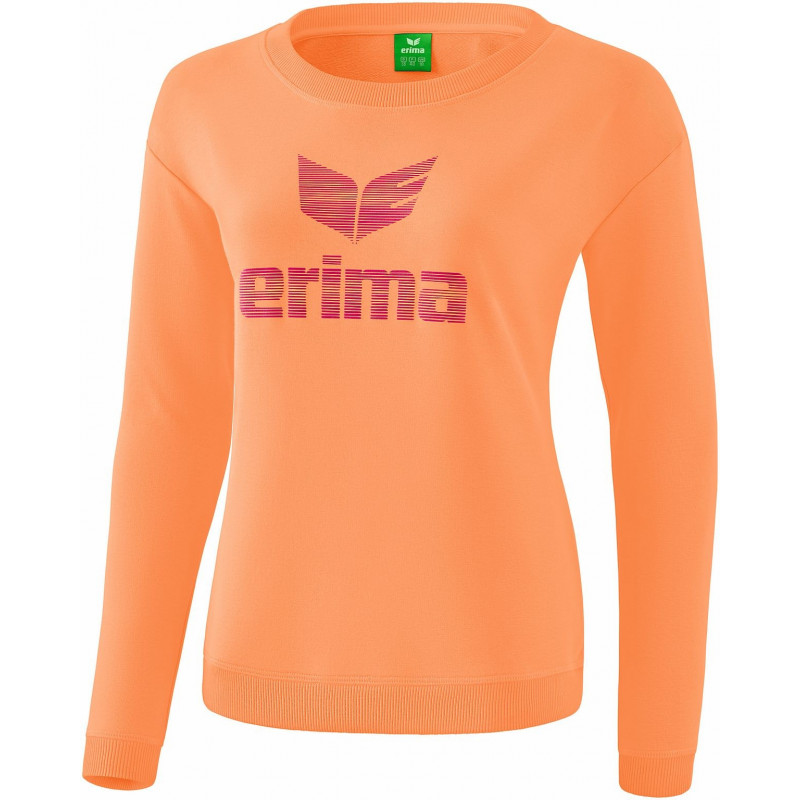 Erima Essential Damen Sweatshirt in hellgrau melange/schwarz