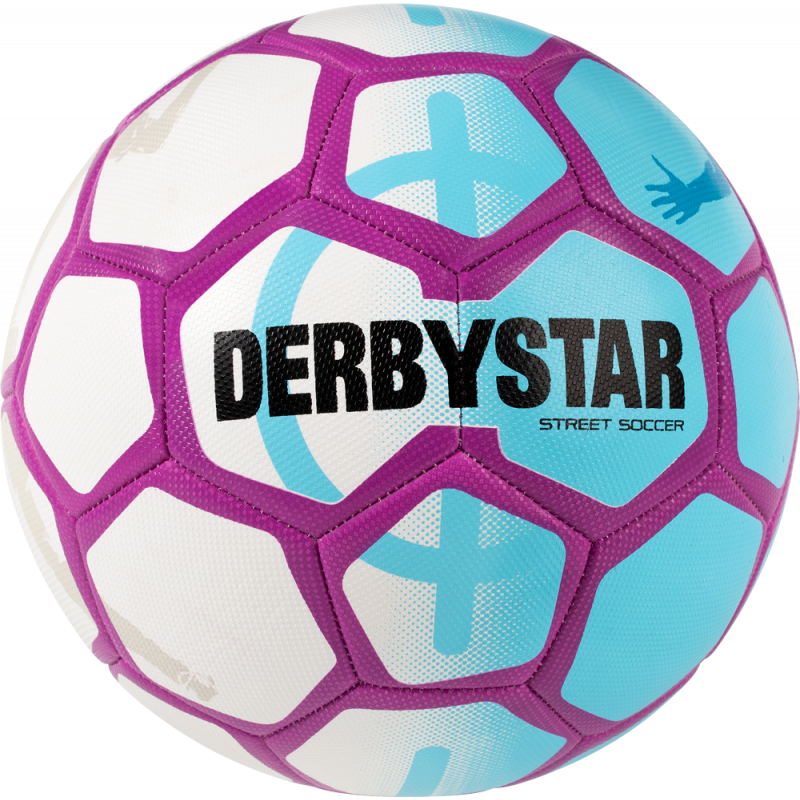 Derbystar Street Soccer Fussball in weiß/hellblau/lila