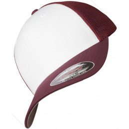 Flexfit Mesh Colored Frond Kappe in maroon/white