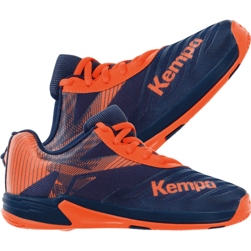Kempa Wing 2.0 Junior mit Klettverschluss in marine/fluo orange